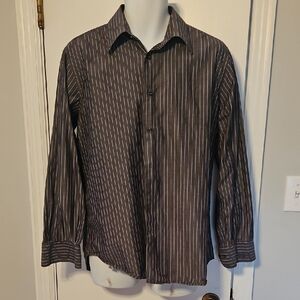 Men's  Marinerie Positano Striped Black and White Shirt